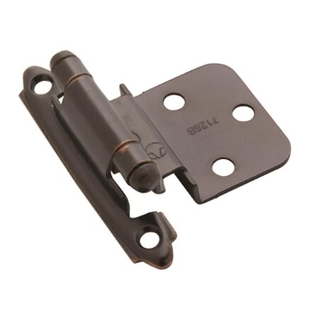 Hd Amerock Decorative 0.38 in. Inset Self Closing Cabinet Door Hinge- Oil Rubbed Bronze A03428 ORB